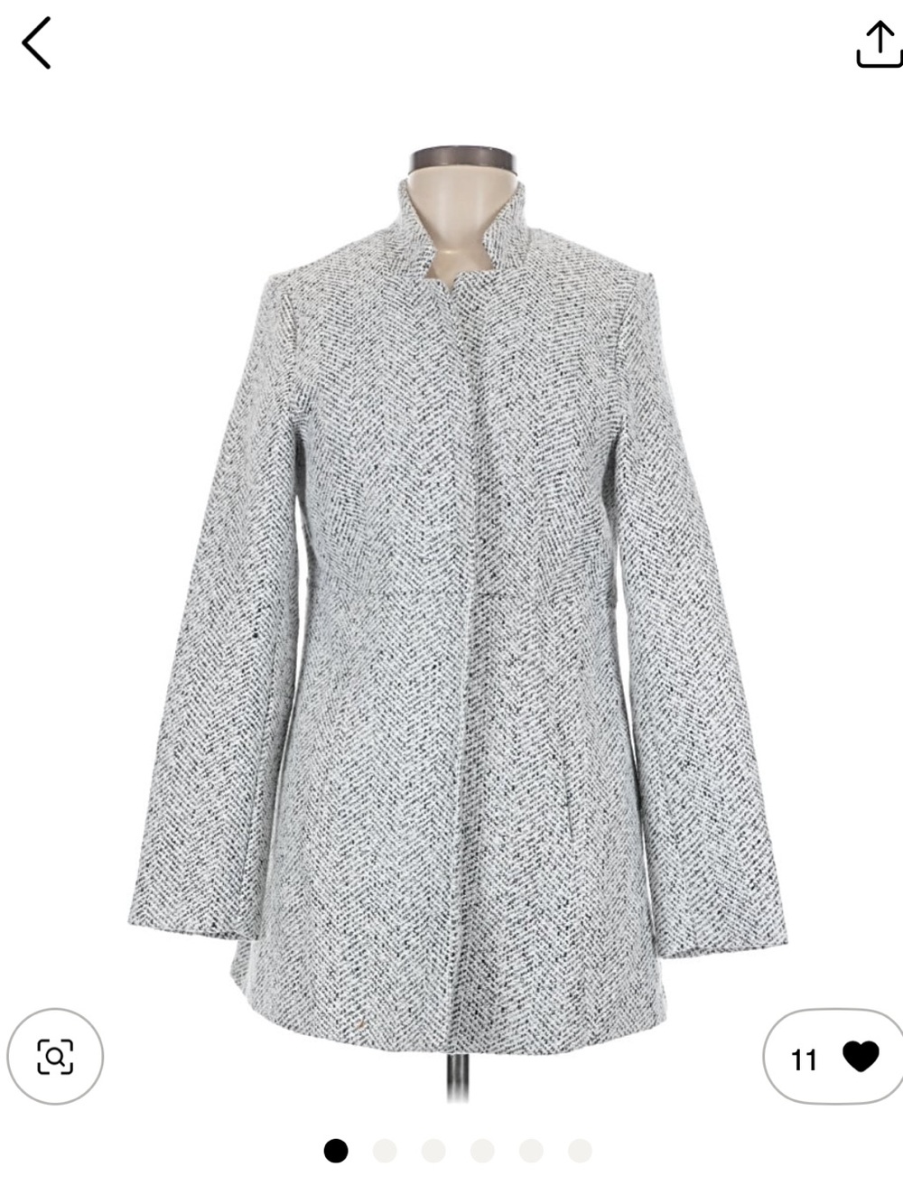 🍂Women's Herringbone Stand-Collar Coat - Light Gray